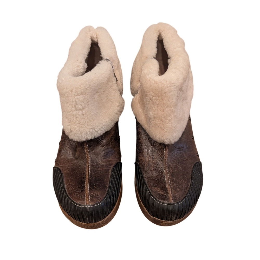 Leather & faux shearling ankle boot, JBU by Jambu Holland/Adventure On size 10